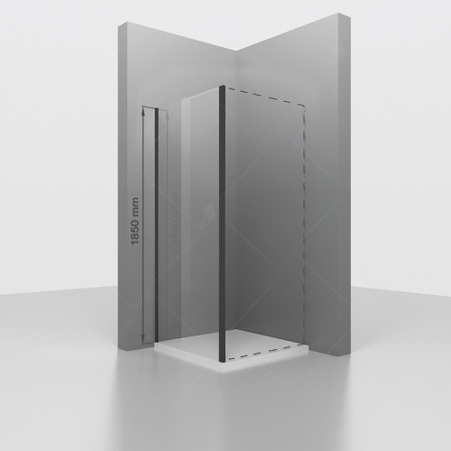 Душевая стенка RGW Z-050-1-B 90 352205109-14 профиль Черный стекло прозрачное