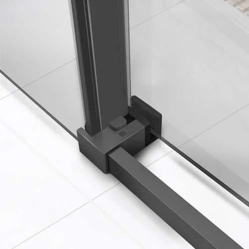 Душевой уголок Vincea Slim Soft 150x100 VSR-1SS1015CLGM профиль Вороненая сталь стекло прозрачное
