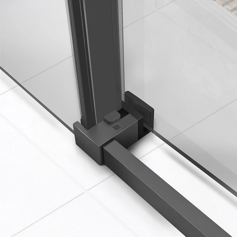 Душевой уголок Vincea Slim Soft 150x100 VSR-1SS1015CLGM профиль Вороненая сталь стекло прозрачное
