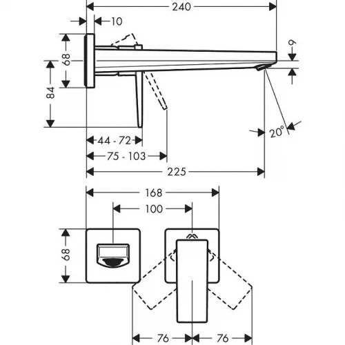 Смеситель для раковины Hansgrohe Metropol 32526140 Шлифованная бронза