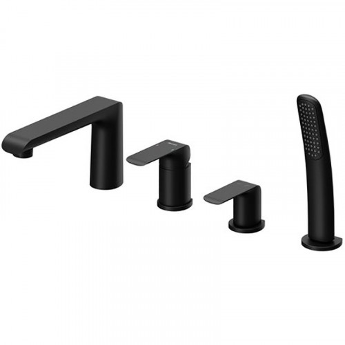 Смеситель на борт ванны Ravak Flat FL 026.20 X070176 Черный матовый латунь