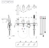 Смеситель на борт ванны Ravak Flat FL 026.20 X070176 Черный матовый латунь