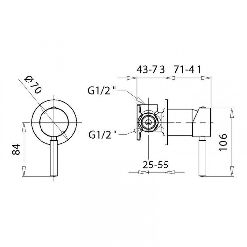 Смеситель для душа Migliore Fortis 31552 (30461)