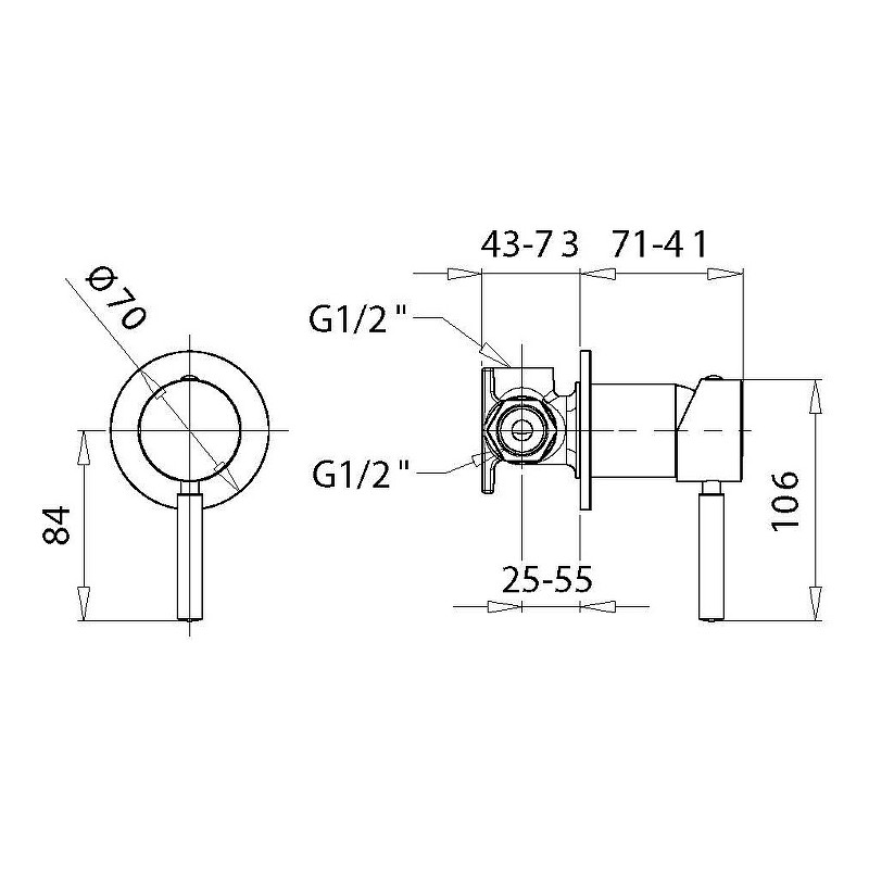 Смеситель для душа Migliore Fortis 31552 (30461)