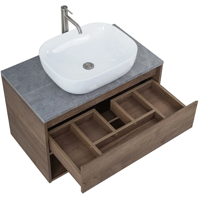 Тумба под раковину BelBagno Kraft 100 KRAFT-1000-1C-SO-RT подвесная Rovere Tabacco МДФ / ЛДСП