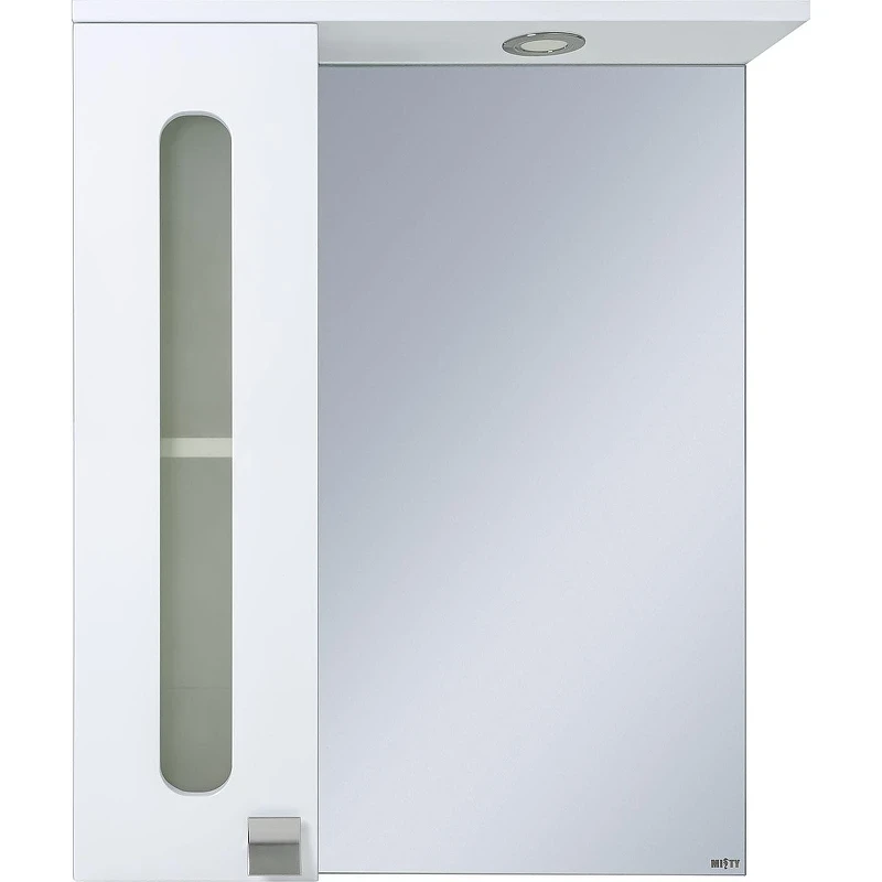 Зеркало со шкафом Misty Урал 60 L Э-Ура-04060-021Л с подсветкой Белое