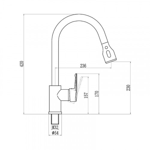 Смеситель для кухни Savol S-002801L цвет Сатин