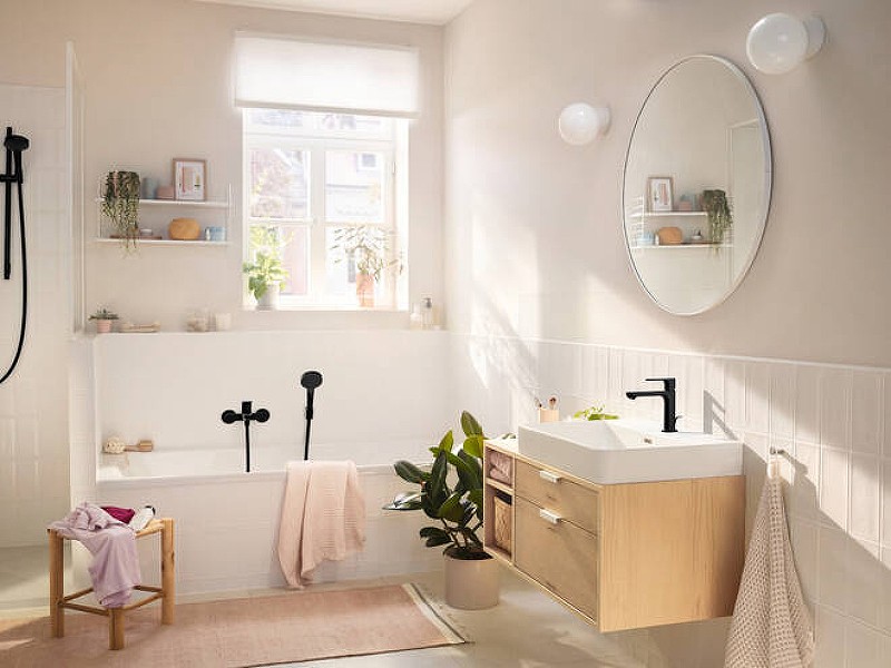 Смеситель для раковины Hansgrohe Rebris S 72517670 Черный матовый латунь