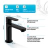 Смеситель для раковины Hansgrohe Rebris S 72517670 Черный матовый латунь