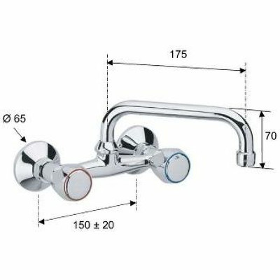 Смеситель для кухни Remer 1000-2000 41SY Хром