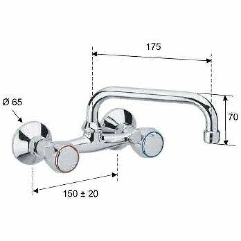 Смеситель для кухни Remer 1000-2000 41SY Хром