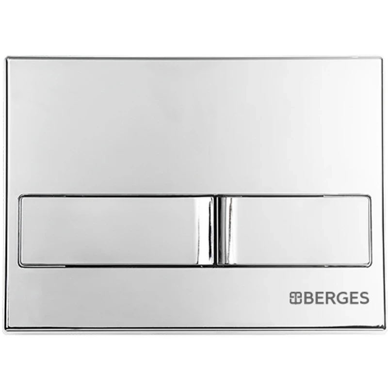 Комплект унитаза с инсталляцией Berges Novum 043237 с сиденьем Микролифт и клавишей смыва Хром глянцевый фарфор подвесной