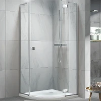 Душевой уголок Koller Pool Neon 90X90 N90PС профиль Хром стекло прозрачное