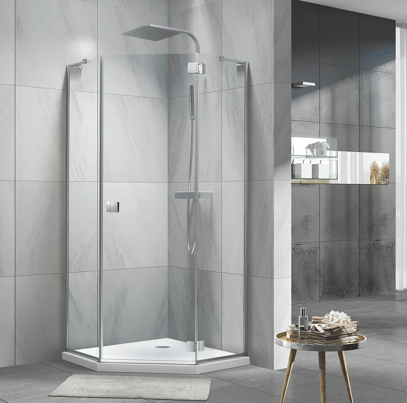 Душевой уголок Koller Pool Neon 90X90 N90PС профиль Хром стекло прозрачное