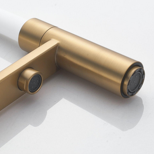 Смеситель для кухни Shevanik S178G цвет Золотой сатин Белый