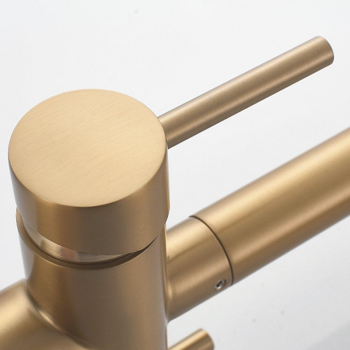 Смеситель для кухни Shevanik S178G цвет Золотой сатин Белый