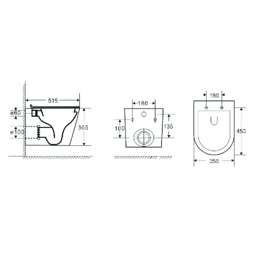 Унитаз Azario Teramo AZ-0053 подвесной Белый с сиденьем Микролифт