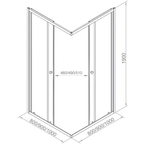 Душевой уголок Melodia della vita Cube 90x90 MCNCB9090MWt профиль Белый стекло матовое
