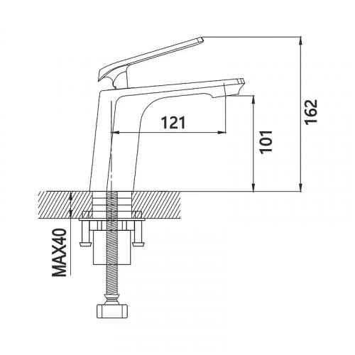Смеситель для раковины Shevanik S8001H цвет Черный
