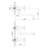 Смеситель для кухни Lemark Standard LM2111C Хром латунь на стену