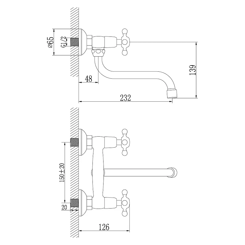 Смеситель для кухни Lemark Standard LM2111C Хром латунь на стену
