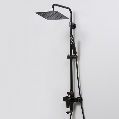 Душевая система WasserKRAFT Glan A16701 Черная глянцевая латунь на стену