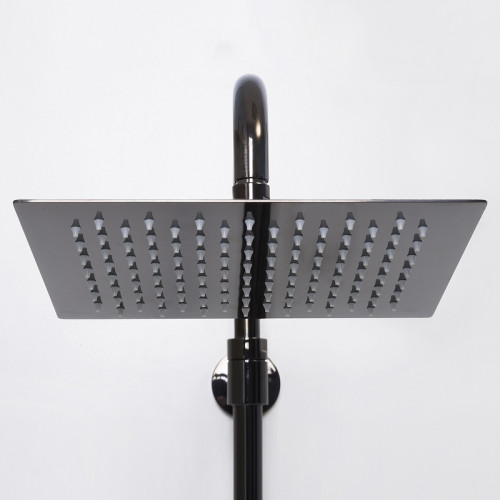 Душевая система WasserKRAFT Glan A16701 Черная глянцевая латунь на стену