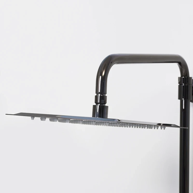 Душевая система WasserKRAFT Glan A16701 Черная глянцевая латунь на стену