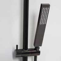Душевая система WasserKRAFT Glan A16701 Черная глянцевая латунь на стену