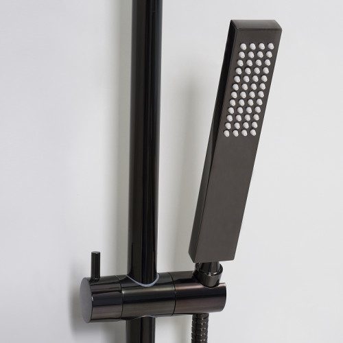 Душевая система WasserKRAFT Glan A16701 Черная глянцевая латунь на стену