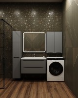 Подвесной шкаф Style Line Бергамо мини 60 Люкс Plus СС-00002358 Серый антискрейч МДФ / ЛДСП