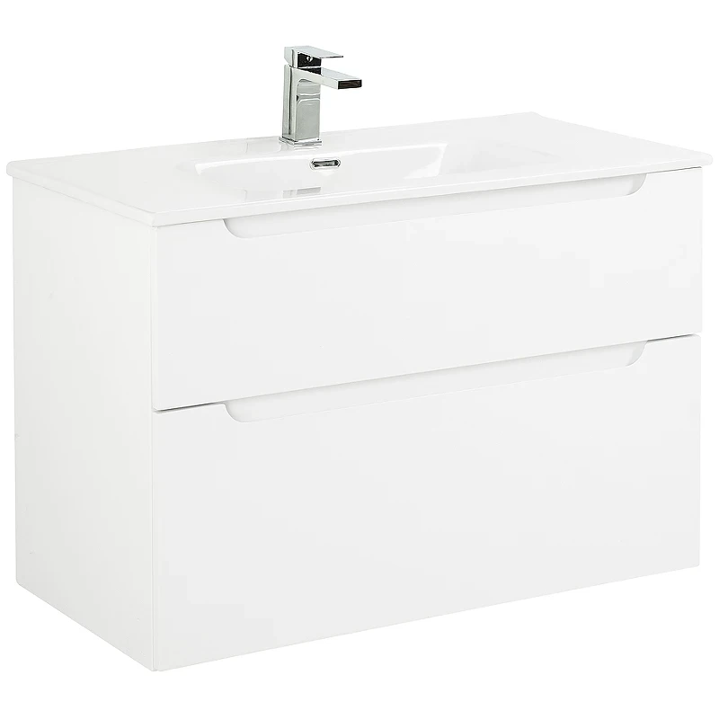 Тумба под раковину BelBagno Etna-H60 90 ETNA-H60-900-2C-SO-BL-P подвесная Bianco Lucido МДФ / ЛДСП