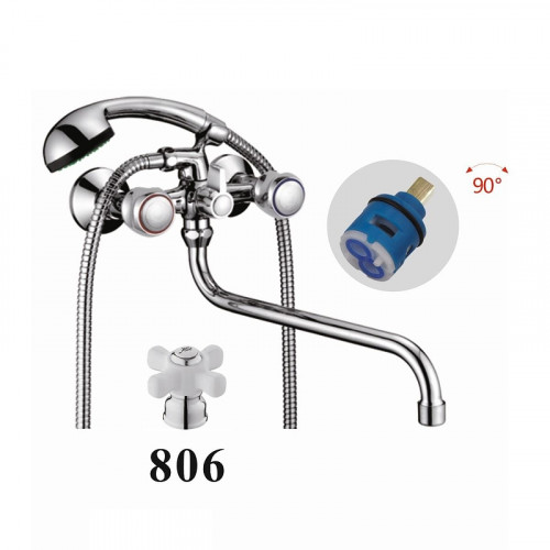 Смеситель для ванны D-Lin D146806 универсальный цвет  Хром