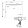 Смеситель для раковины Haiba HB10817-3 Пепельный латунь