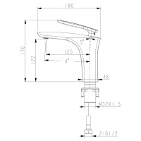 Смеситель для раковины Lemark Bellario LM6806C Хром латунь