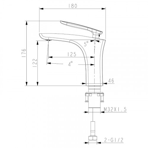 Смеситель для раковины Lemark Bellario LM6806C Хром латунь