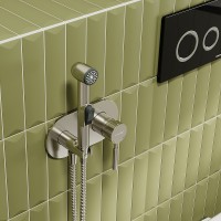 Гигиенический душ со смесителем WasserKRAFT Wern 4238 Никель латунь встраиваемый