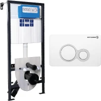 Инсталляция Bettoserb Sava Fix Slim SET40006458 для унитаза с клавишей смыва Белый глянец Хром матовый