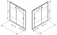 Шторка на ванну Aquanet Practic AE10-B170H150U-CP 170 243613 профиль Хром стекло прозрачное с шелкографией без боковой стенки