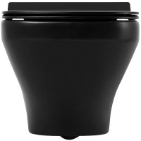 Комплект унитаза с инсталляцией BelBagno Sela BB3201CHR-MB/BB3201SC-MB/BB002-80/BB007-PR-NERO.M с сиденьем Микролифт и Черной матовой клавишей смыва фаянс подвесной
