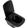 Комплект унитаза с инсталляцией BelBagno Sela BB3201CHR-MB/BB3201SC-MB/BB002-80/BB007-PR-NERO.M с сиденьем Микролифт и Черной матовой клавишей смыва фаянс подвесной