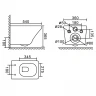 Комплект унитаза с инсталляцией BelBagno Sela BB3201CHR-MB/BB3201SC-MB/BB002-80/BB007-PR-NERO.M с сиденьем Микролифт и Черной матовой клавишей смыва фаянс подвесной