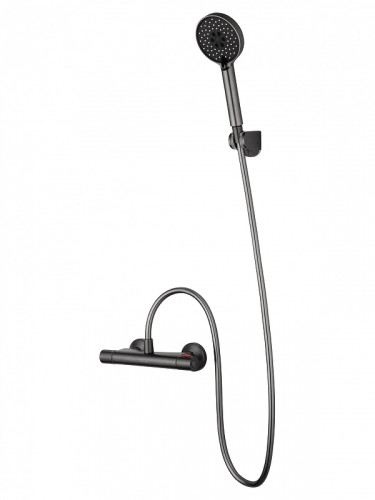 Смеситель для душа Wonzon &amp; Woghand Inn WW-B1005-A-BGG с термостатом цвет Темный графит