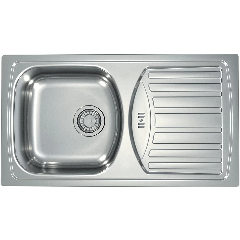 Кухонная мойка Alveus Basic 150 NAT-90 780x435 1136532 Натуральная сталь нержавеющая сталь встраиваемый