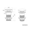 Донный клапан Knotlor BM9010BL цвет Черный