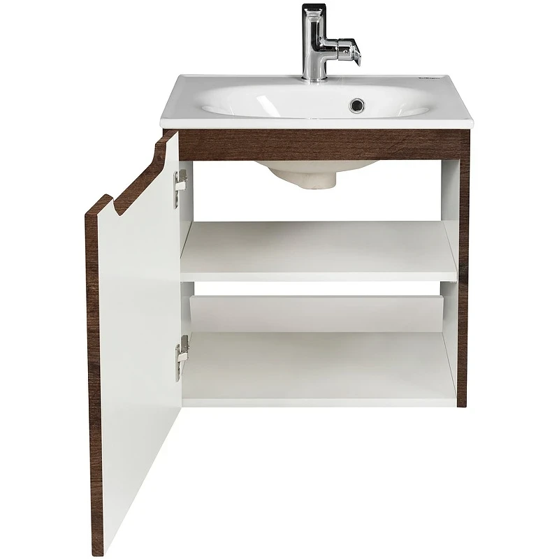Тумба под раковину BelBagno Etna 50 L ETNA-500-1A-SO-RW-P-L подвесная Rovere Moro МДФ / ЛДСП