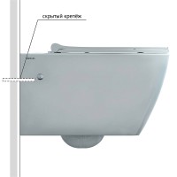 Комплект унитаза Berges Mascon Rimless с инсталляцией Atom Line 043352 с сиденьем Микролифт и Белой клавишей смыва фарфор подвесной