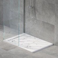 Душевой поддон из искусственного камня RGW STL MW 100x80 52212810-15 Белый мрамор