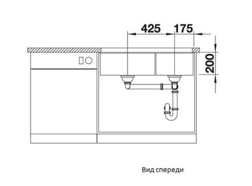 Кухонная мойка Blanco Subline 480/320-U 523593 Кофе искусственный камень (литьевой мрамор) встраиваемый