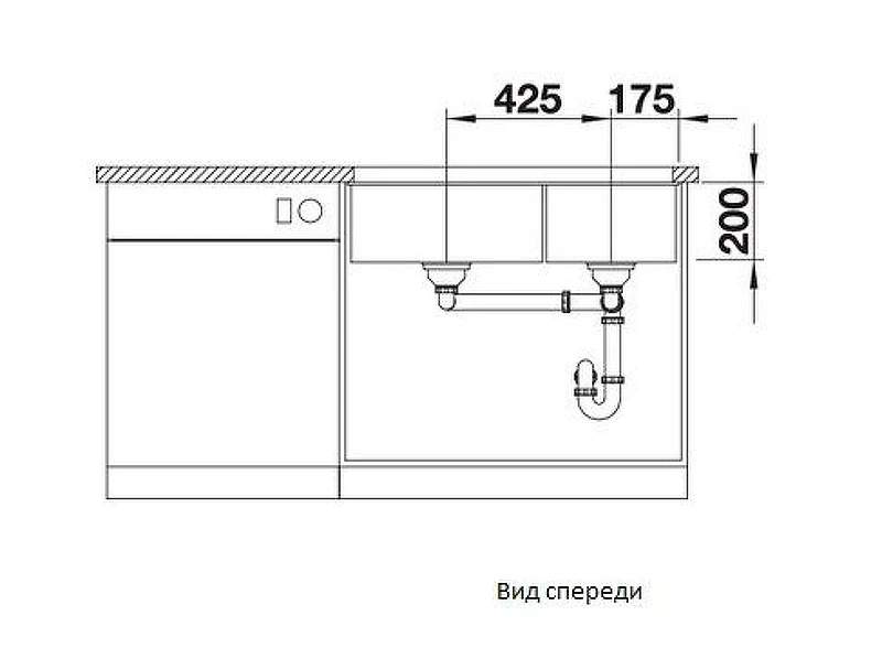 Кухонная мойка Blanco Subline 480/320-U 523593 Кофе искусственный камень (литьевой мрамор) встраиваемый